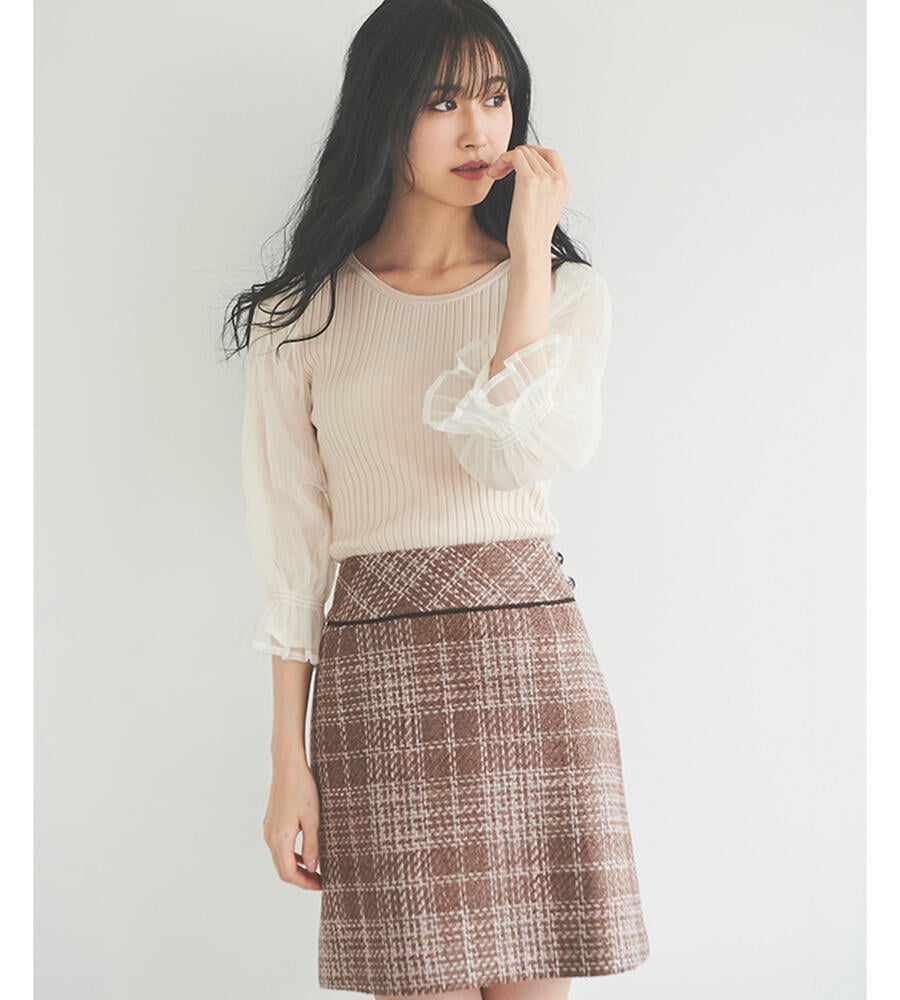 チェックツィード台形スカート スカート Laisse Passe レッセパッセ ルック公式ファッションブランド通販サイト Look E Shop チェックツィード台形スカート スカート Laisse Passe レッセパッセ ルック公式ファッションブランド通販サイト Look E Shop