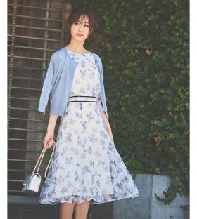 レースプリントフレアースカート