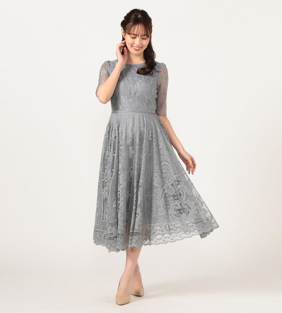 パネルレースロングドレス ワンピース ドレス Laisse Passe レッセパッセ ルック公式ファッションブランド通販サイト Look E Shop