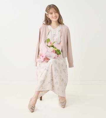 【特別企画商品】SpringFlowerプリントワンピース&カーディガンセット