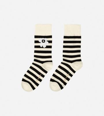 Kasvaa Tasaraita Unikko ソックス