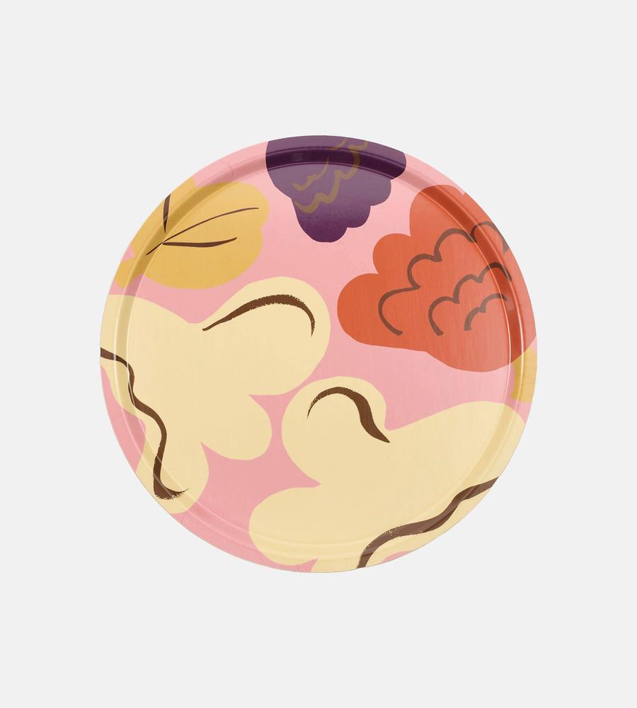 ピンク×オフホワイト×プラム
