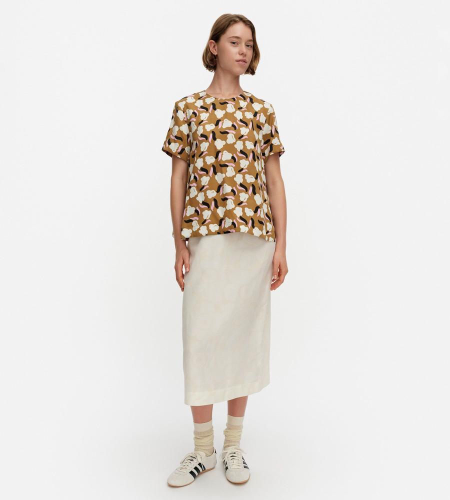 ブラウン×オフホワイト×ピンク