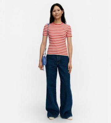 Kukkea Tasaraita Unikko Tシャツ