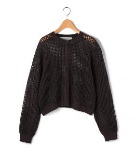 【MidiUmi】メッシュニットジップカーディガン