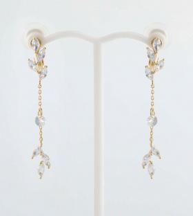 JewCas リーフストーンエアフィットイヤリング