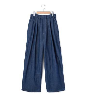 【MidiUmi】デニムタックワイドパンツ