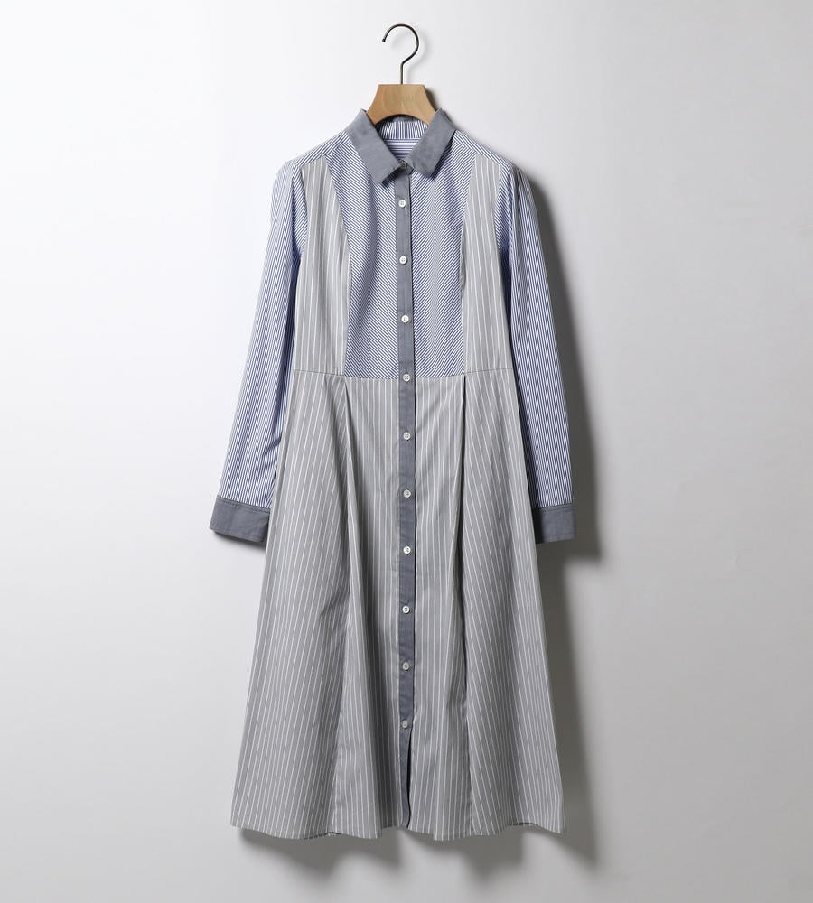 ストライプパッチワーク ワンピース ワンピース Outlet アウトレット ルック公式ファッションブランド通販サイト Look E Shop
