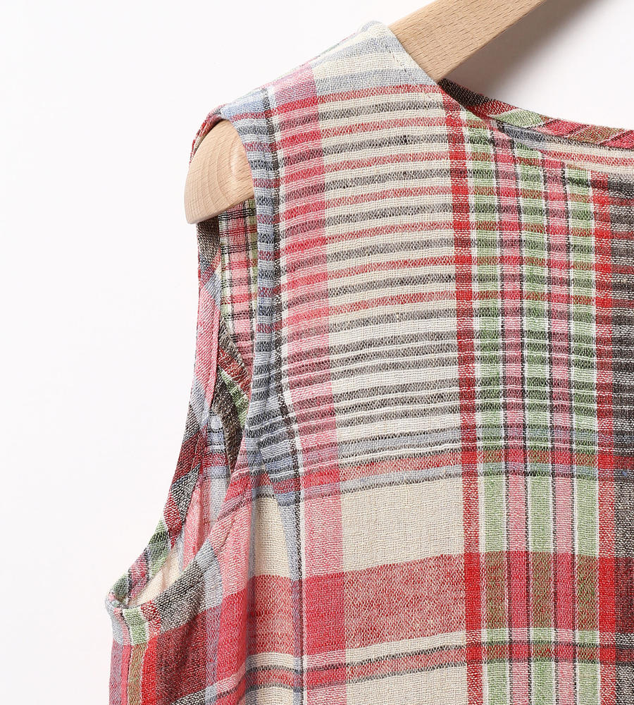 リネンウノチェックワンピース ワンピース Outlet アウトレット ルック公式ファッションブランド通販サイト Look E Shop