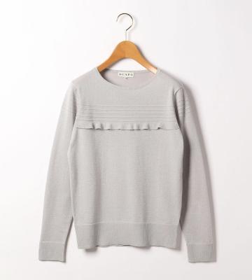 シャインフリルニット