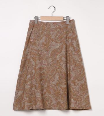 エンブロイダリープリントスカート