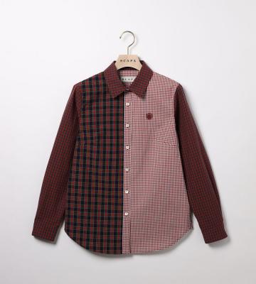 コットンパッチワーク２シャツブラウス