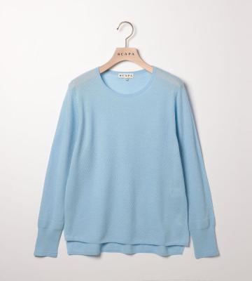 ブラッキーニット編地プルオーバー