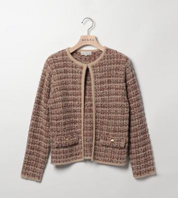 ツイーディニットジャケット