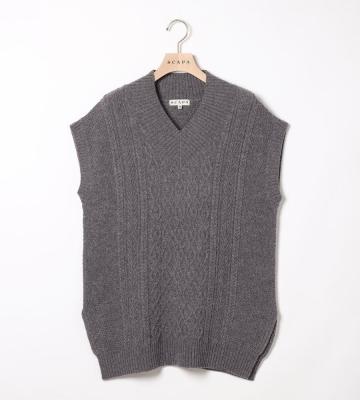 【ＷＥＢ限定】ウールケーブルニットベスト