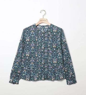 リバティパトリシア丸首ブラウス
