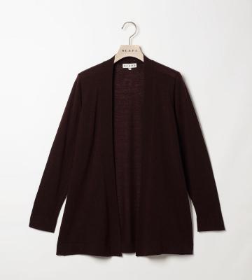 カシウールニットロングカーディガン