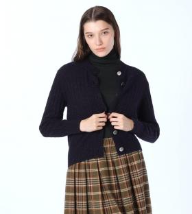 ウールネップニットカーディガン