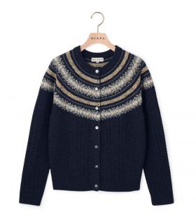 【ＷＥＢ限定】フェアイルケーブルニットカーディガン