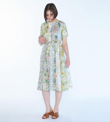 Liberty Printパッチワークワンピース