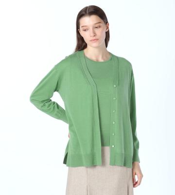 カシウールロングカーディガンニット