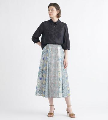 【返品交換送料無料対象/先行受注】Liberty Printパッチワーク２スカート＜6月初旬お届け予定＞