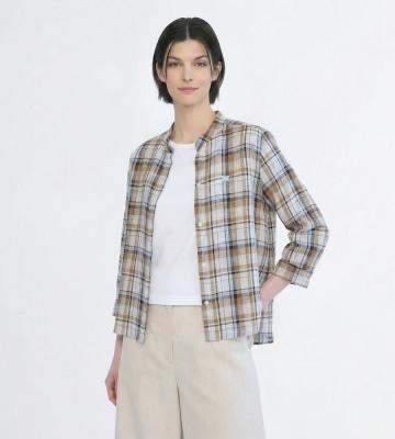 【返品交換送料無料対象/先行受注】リノマドラススタンドカラーブラウス＜4月下旬お届け予定＞