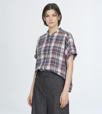 【返品交換送料無料対象/先行受注】リノマドラスフリルカラーブラウス＜4月下旬お届け予定＞