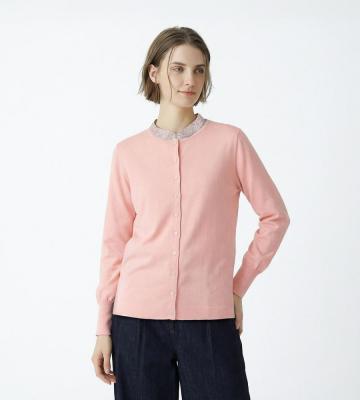 【返品交換送料無料対象/先行受注】コットンハイゲージニットカーディガン＜2月中旬お届け予定＞