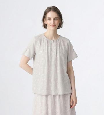 【返品交換送料無料対象/先行受注】コットンエンブロイダリーチュニックカットソー＜5月下旬お届け予定＞