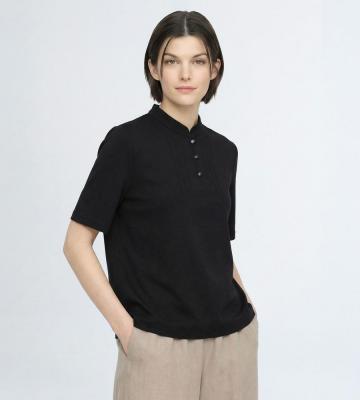 【返品交換送料無料対象/先行受注】アルダコットン衿付きカットソー＜5月下旬お届け予定＞