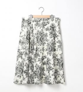 モノトーンフラワースカート