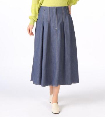 スラブシャンブレースカート