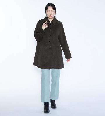 【Lサイズ】アンゴラビーバーステンカラーコート