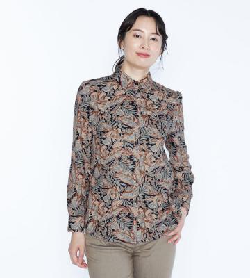 【Lサイズ】リバティペーズリーシャツブラウス