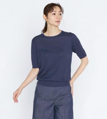 【Lサイズ】テンダーリネンニット半袖ニット