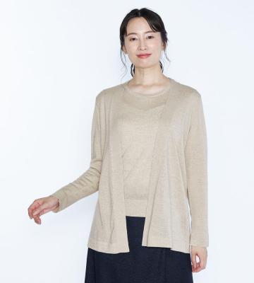 【Lサイズ】カシウールニットロングカーディガン