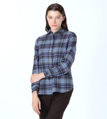 フランネルチェックブラウス
