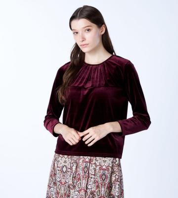 ストレッチベロアカットソー