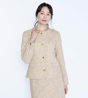 ミックスツィードジャケット