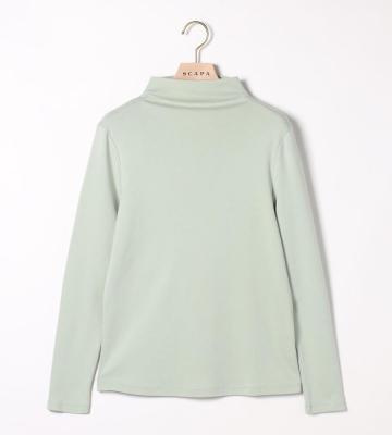 コットンフライスボトルネックカットソー