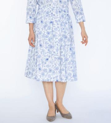 【Lサイズ】Ｌｉｂｅｒｔｙ　Ｐｒｉｎｔモノフラワースカート