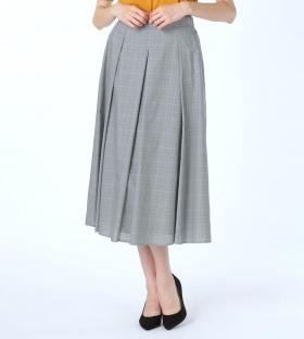 【Lサイズ】ライトグレンチェックスカート