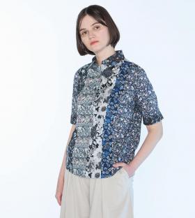 Liberty Printパッチワーク2ブラウス