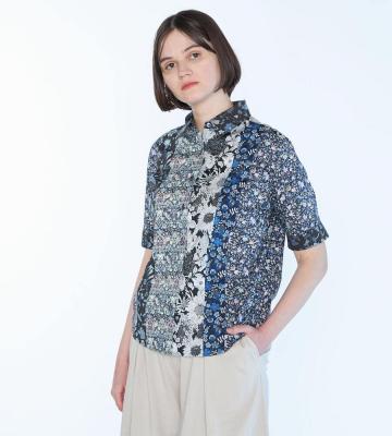 Liberty Printパッチワーク2ブラウス