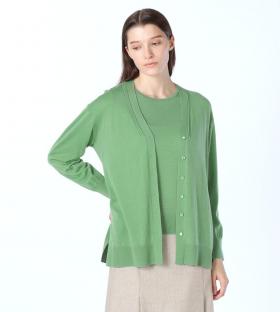 カシウールロングカーディガンニット