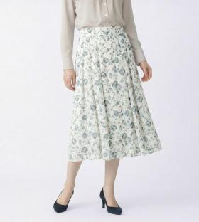 【SCAPA Lサイズ】ボヘミアンフラワースカート
