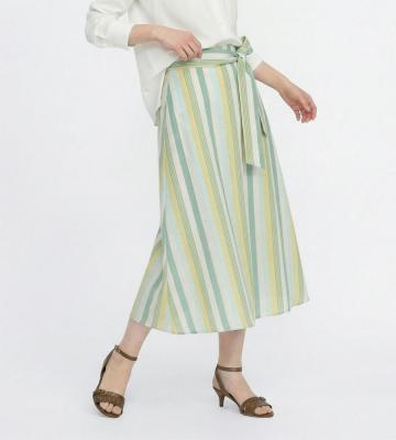 【返品交換送料無料対象/先行受注】スタイリッシュストライプスカート＜3月下旬お届け予定＞