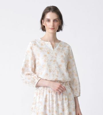 【返品交換送料無料対象/先行受注】コットンエンブロイダリーブラウス＜5月下旬お届け予定＞