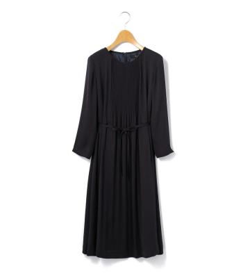 サテンジョーゼットドレス